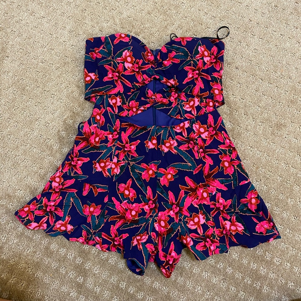 Tropical print romper
